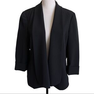 Jones Studio Black Cropped Tuxedo Jacket - Size 12
